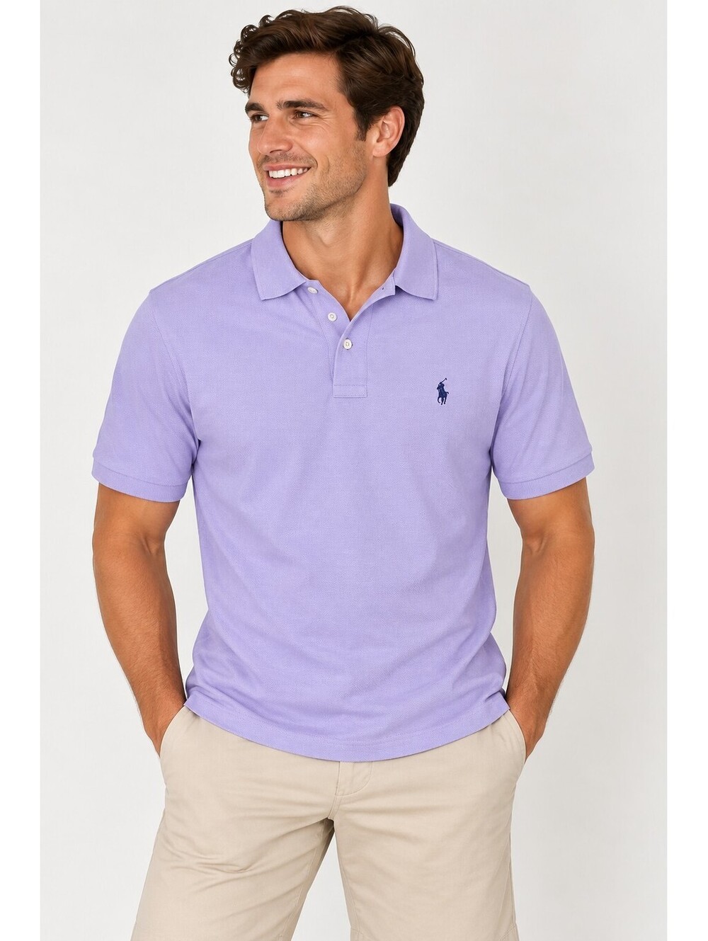 Polo Ralph Lauren Custom Slim Fit Lavender Purple Polo Shirt Men’s L Golf Tennis
